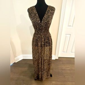 America & Beyond Maxi beach cover up in Animal Print 🖤🤎